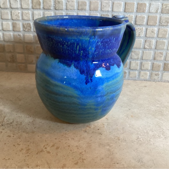 HANDMADE DRAGONFLY COFFEE MUG WITH NATURAL GEM STONE LARGE MUG 16 OUNCES - Picture 4 of 7